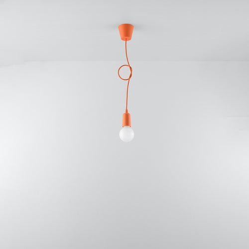 Sollux Lighting Hanglamp DIEGO 1 oranje - 9x9x90cm