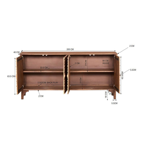 Kare Design Dressoir Santos 4 deuren