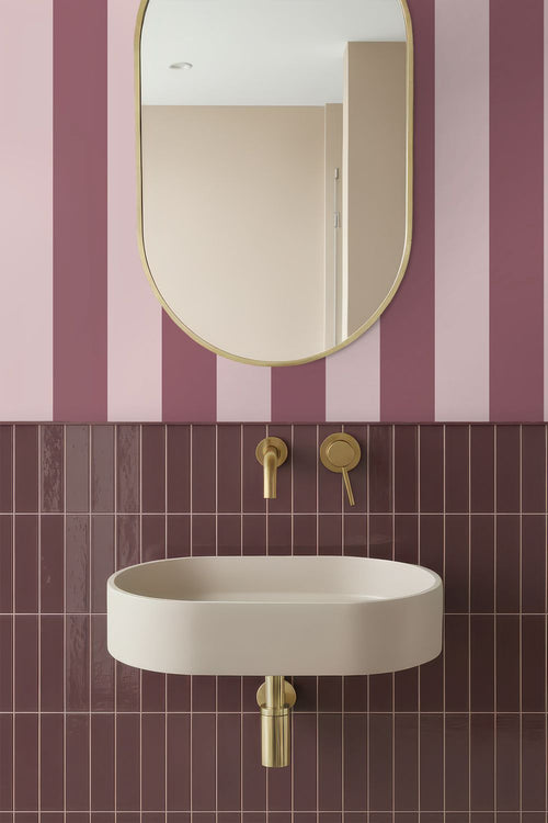 ESTAhome behang strepen mauve paars - 50 x 900 cm - 131967