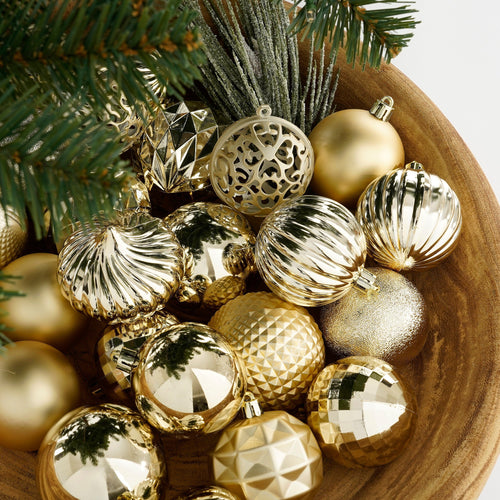 Mica Decorations Kerstballen Set - 60 Stuks - Ø7 cm - Onbreekbaar - Champagne - vtwonen shop