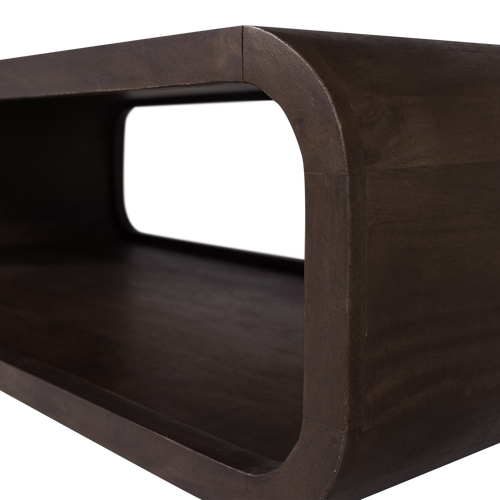 WOOOD salontafel Kinu - Mangohout - Donkerbruin - 32x120x60