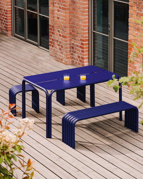 noo.ma Nokk Bench - design metalen bank voor binnen en buiten, 115x33x44 cm