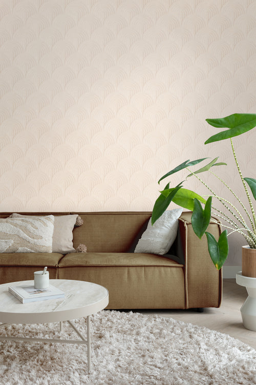 ESTAhome behang 3D-motief lichtbeige - 50 x 900 cm - 131106