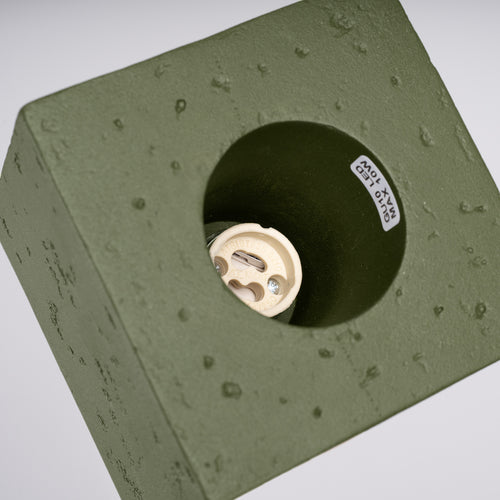 Sollux Lighting Plafondlamp QUAD beton olijfgroen - 10x10x10cm