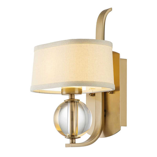 Elstead Gotham Gotham wandlamp met kap van geborsteld messing