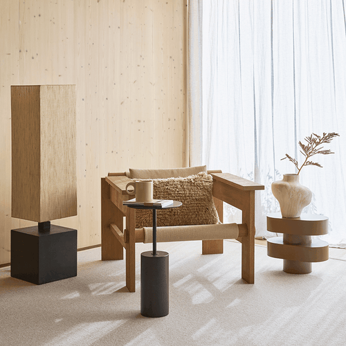 Urban Nature Culture bijzettafel Ovaali, Golden brown - 40 * 24 * 34 CM - vtwonen shop