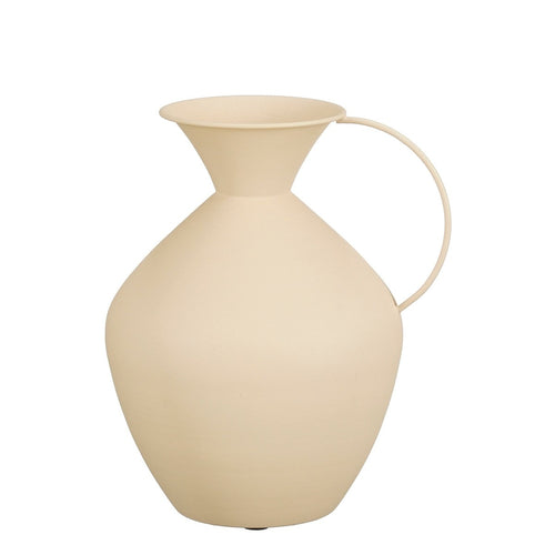 Mica Decorations Gyge Vaas - L26 x B22 x H31 cm - Metaal - Off-white