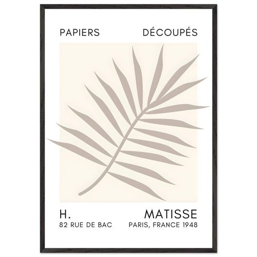 Artfulprints Poster met Lijst Matisse – Floral reef grey   - 70x100 cm - Grijs