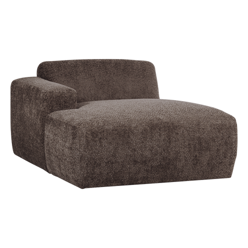 WOOOD chaise longue bank links Mojo Base - Wollig - Bruin - 74x112x162