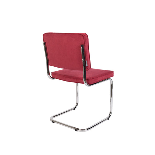 Zuiver Ridge Rib Eetkamerstoelen Rood - Set van 2 - vtwonen shop