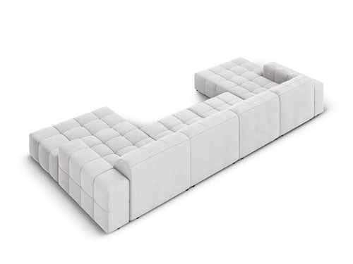 Cosmopolitan Design Panoramische bank Chicago 6-zits, flueel geld - 167x375x78cm