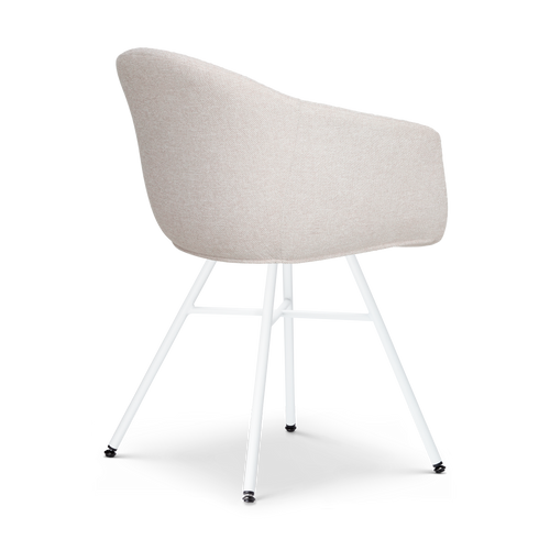 Nolon Noa-Otis Eetkamerstoelen Set van 2 - Beige - Witte Poten - vtwonen shop