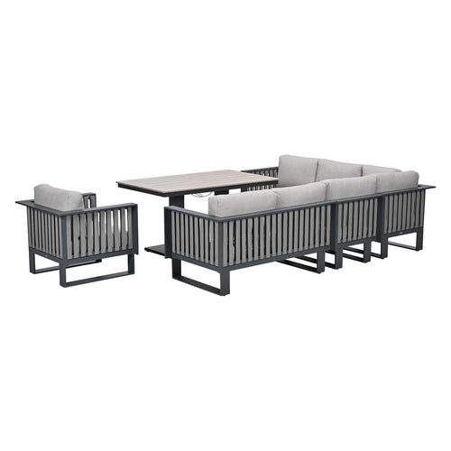 Garden Impressions Lounge dining set Gabon 6-delig - donker grijs