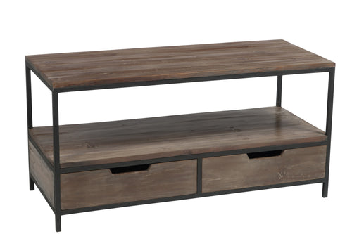 J-Line salontafel - hout/metaal - bruin/zwart - vtwonen shop