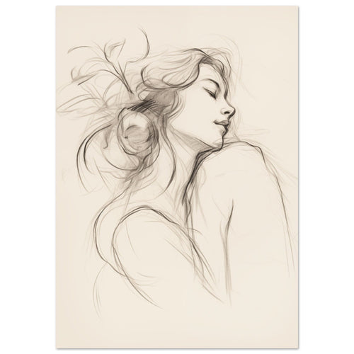 Artfulprints  Abstract - Whispers of her   poster A4 21x29.7 cm - vtwonen shop