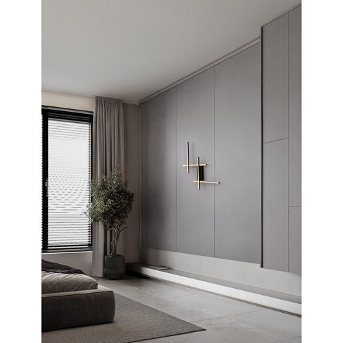 Nova Luce APECHO Geïntegreerde LED-wandlamp Sandy Black Triac dimbare LED 28W 1055lm 3200K