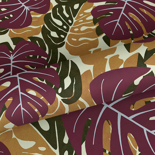 Walls4You behang palmbladeren terracotta - 53 cm x 10 m - 640161