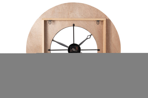 J-Line klok Sodi - hout - naturel/zwart - Ø 60 cm - vtwonen shop