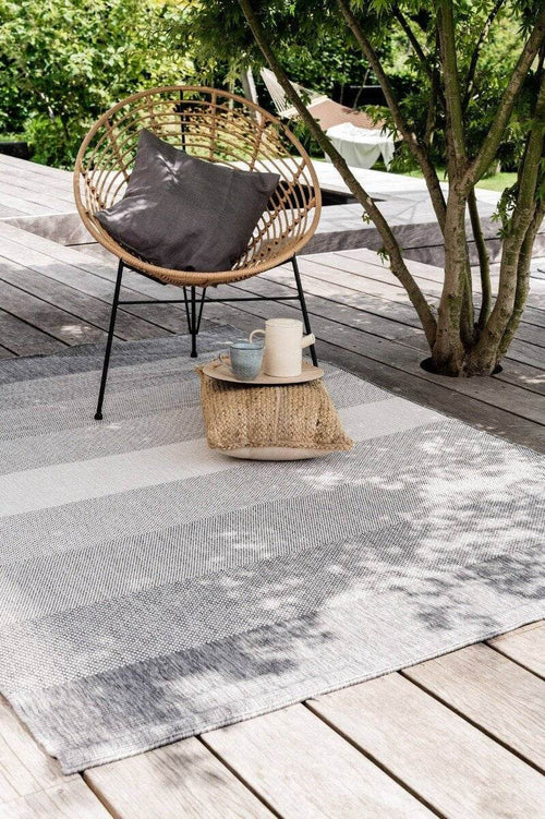 Buiten vloerkleed Boa - Zwart/Wit -  dubbelzijdig - EVA Interior - 200 x 290 cm - vtwonen shop