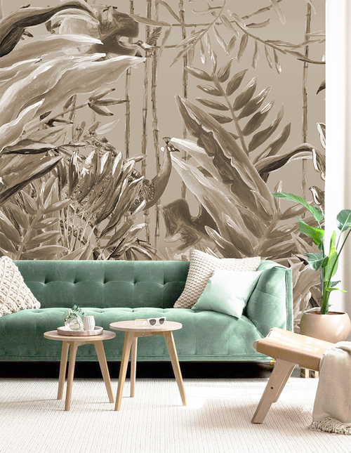 Catchii-Mural Jungle Forest sepia