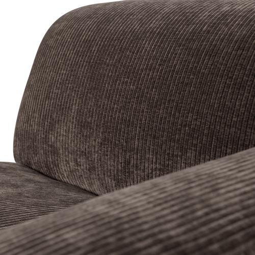 WOOOD chaise longue bank rechts Mojo Base - Rib - Bruin - 74x112x162