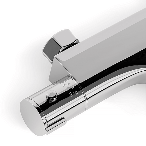 LOMAZOO thermostatische badkraan - chroom - 15 cm