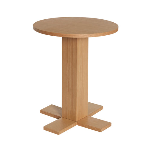 Hübsch bijzettafel Koohi - mdf/okoumé fineer - ø45xh50cm