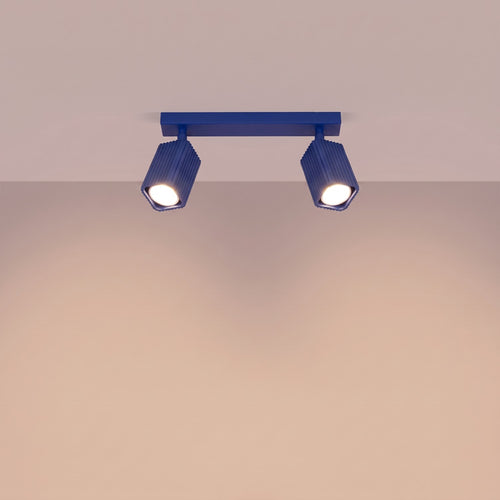Sollux Lighting Plafondlamp RAYO 2 ultramarijn - 30x6x16,5cm