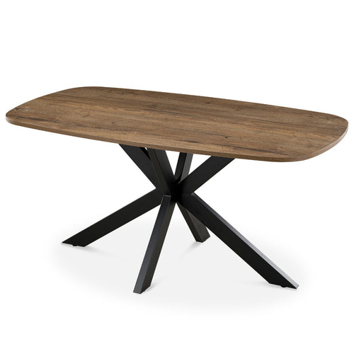 Giga Meubel Eettafel Jaimy - Deens Ovaal Donkerbruin Hout - 160x90x76cm - vtwonen shop