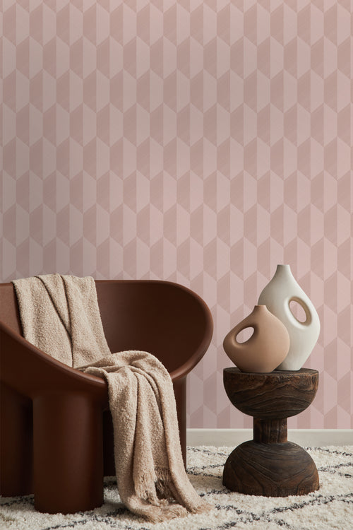 Origin Wallcoverings behang 3D-motief oudroze - 50 x 900 cm - 348032 - vtwonen shop