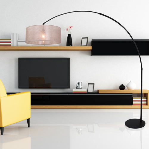 Steinhauer vloerlamp Sparkled - 1 lichts - 190x 230 cm - zwart zilver