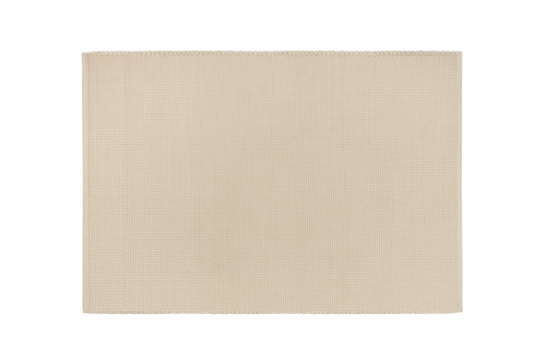 noo.ma handgeweven vloerkleed Natural Beige - Nieuw-Zeelandse wol, laagpolig, rechthoekig
