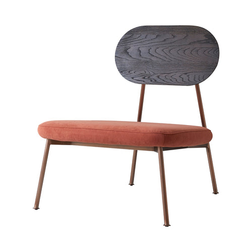 Tikamoon Yutapi - Sienna lage fauteuil van massief eikenhout - Terracotta
