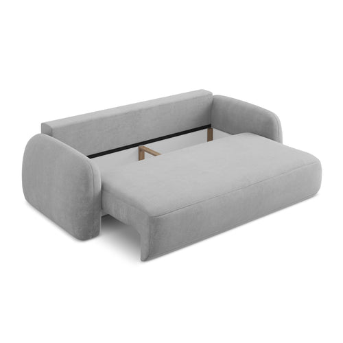 LaMiaSofa 3-zits slaapbank Amalfi - chenille stof - lichtgrijs - 250x112x90