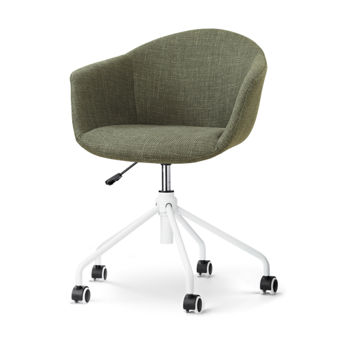 Nolon Nout-Otis bureaustoel forestgroen - wit onderstel - vtwonen shop