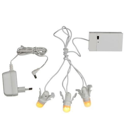 Luville Kerstdorp Miniatuur Gloeilampenketting - Kerstversiering voor Sfeervolle Verlichting - Kerstslingers voor Kerstdorp - Kerstguirlande met 3