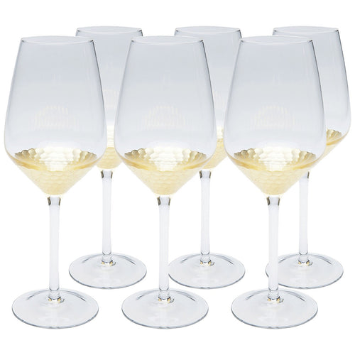 Kare Design Wijnglazen Wit Gobi (6/set)
