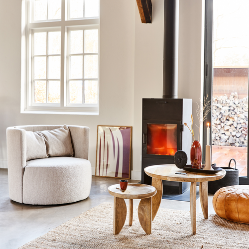 vtwonen bijzettafel High Heels - Mangohout - Naturel - Set van 2 - vtwonen shop