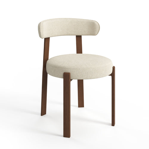 Sia Home - Set van 2 stoelen JUNA - chenille fluweel crème 51cm