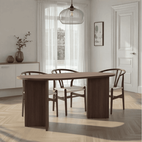 Calicosy - Eettafel met afgeronde randen SABLE - 89,5x180x75 cm