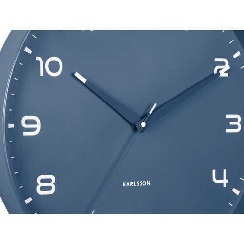 Karlsson wandklok Orgullo - blauw - Ø40cm - vtwonen shop