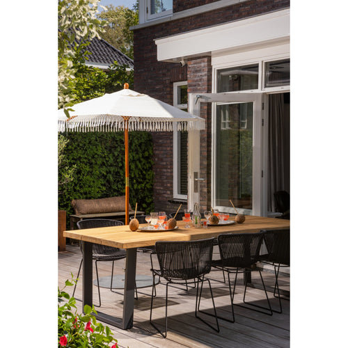 WOOOD tuinstoel Wings - Polyester - Zwart - Set van 6