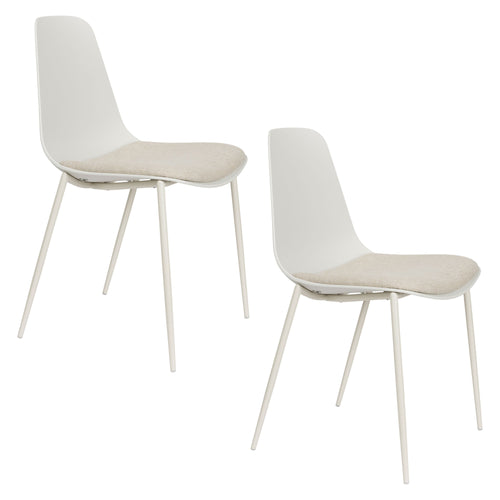 Housecraft Living Jeffrey Eetkamerstoelen Wit - Set van 4 - vtwonen shop