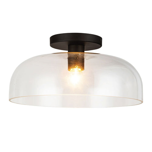 Bowl Semi Flush Deckenleuchte Modern Matt Schwarz 1x E27