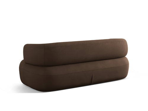 Micadoni Bank Jenny 2-zits, flueel chocolade - 90x178x73cm