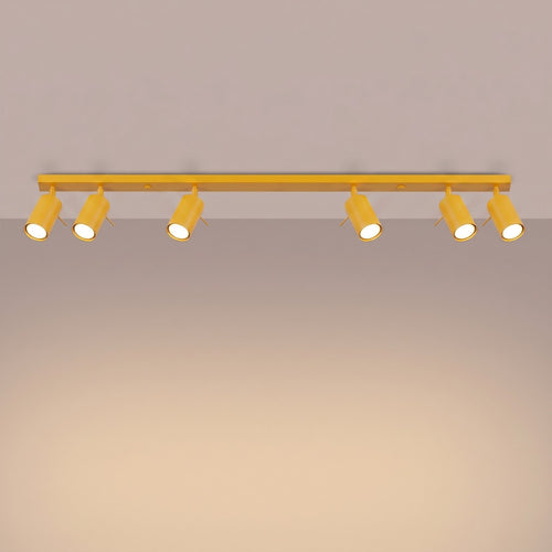 Sollux Lighting Plafondlamp RING 6L geel - 118x6x16cm