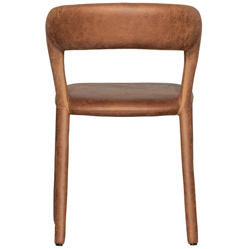 WOOOD eetkamerstoelen Noble - Leerlook - Cognac - Set van 2 - vtwonen shop