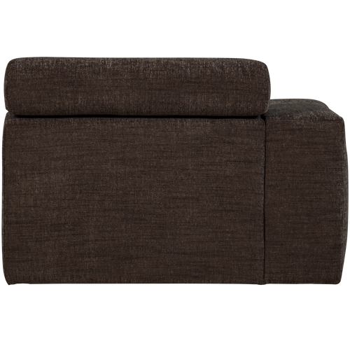 WOOOD 1-zits element bank arm links Novi - Polyester - Donkerbruin - 86x109x113 - vtwonen shop