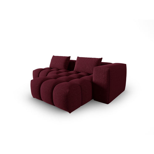 Cosmopolitan Design - Modulaire hoekbank rechts Verona 3-zits, structurele stof bordeaux - 145x205x70cm