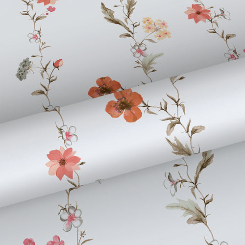 Sanders & Sanders behang bloemen oranje en wit - 53 cm x 10 m - 640173